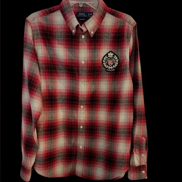 Polo by Ralph Lauren Red Plaid button down shirt size XL - Picture 3 of 8